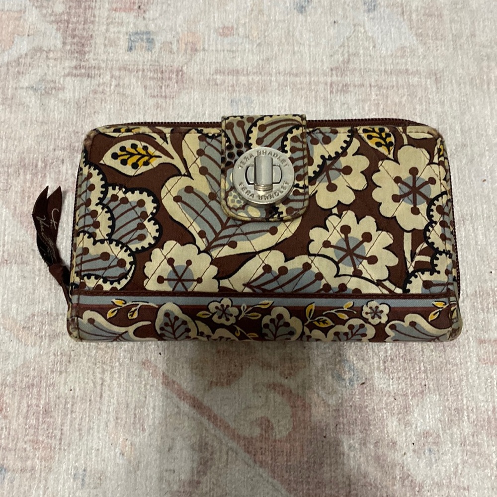 Vera Bradley Eloise in Slate Blooms Wallet